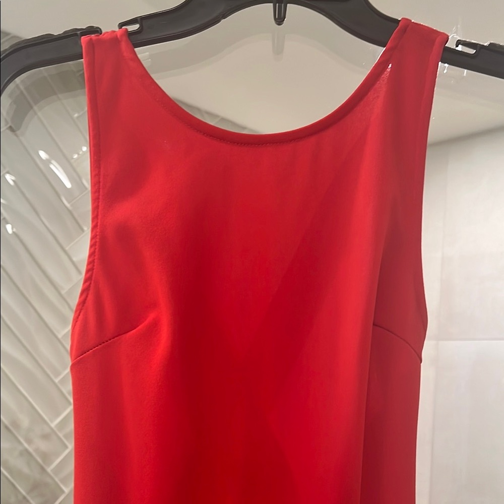 Elegant Red Sleeveless Dress